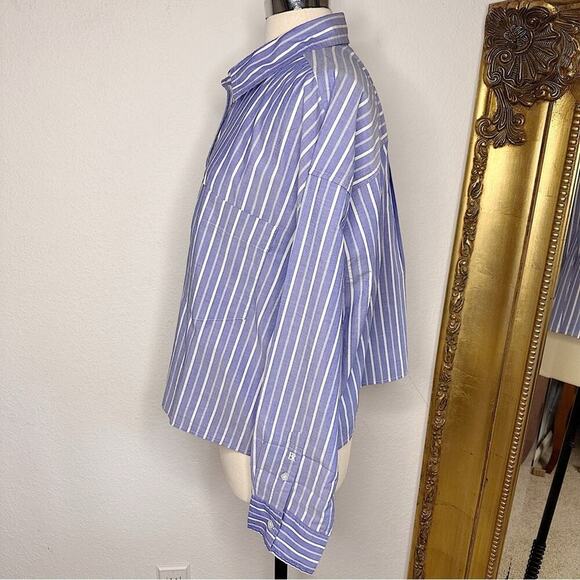 NWT Banana Republic Factory Cotton Stripe Button Front Popover Size XXL - Picture 4 of 8